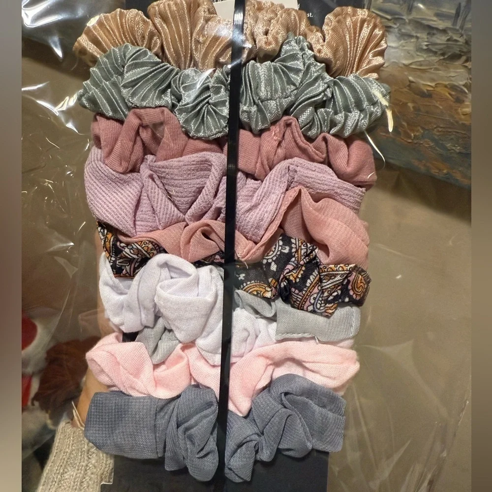 10 pc Assorted Hair Scrunchies Set New